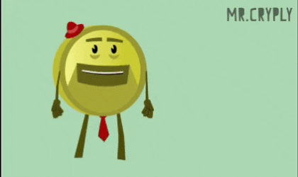 Cryply Holding Money Flying  GIF