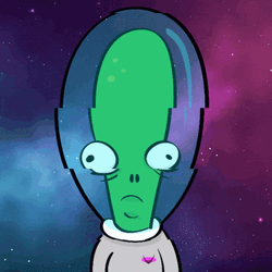 Crypto Glitch Alien Dancing GIF