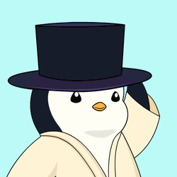 Cryptopunk Penguin Hats Off GIF