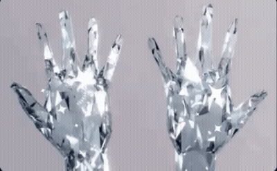Crystal Hands With Sparkles GIF