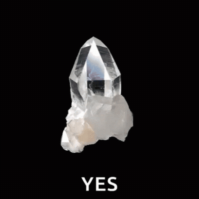 Crystal With Word Yes GIF