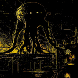 Cthulhu Scary Night Creatures Approaching GIF