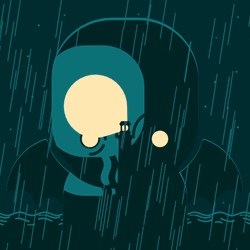 Cthulhu Silhouette Beacon Light Swaying GIF