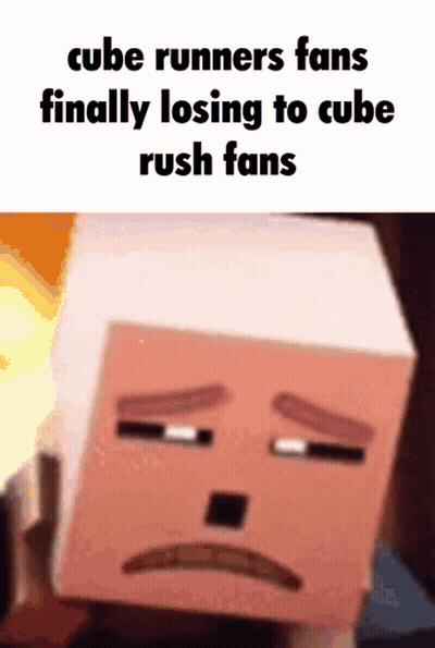 Cube Runner Fans Losing To Cube Rush Fans GIF