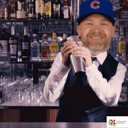 Cubs Manager David Ross Bartends After Win GIF