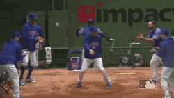 Cubs Players Dance Celebration After Win GIF