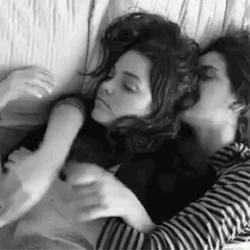 Cuddles Lesbians Couple GIF
