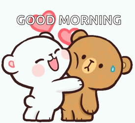 Cuddling Milk And Mocha Bear Good Morning GIF