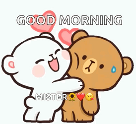Cuddling Milk And Mocha Bear Good Morning Mister GIF