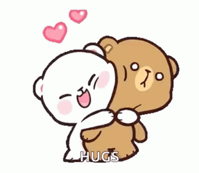Cuddling Milk And Mocha Bear Hugs GIF