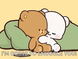Cuddling Milk And Mocha Bear Snuggle GIF