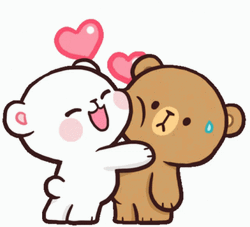 Cuddling Milk And Mocha Bear Sweet GIF