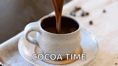 Cup Of Cocoa Poured Into Saucer GIF