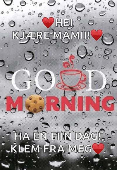 Cup Of Coffee And Cookie Saying Good Morning GIF