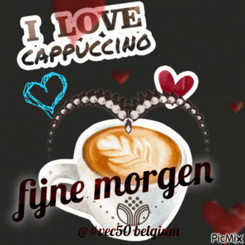 Cup Of Coffee I Love Cappuccino GIF
