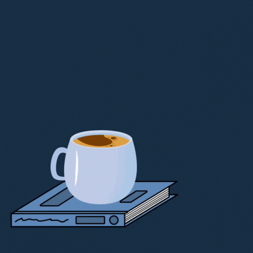 Cup Of Coffee On Book With Good Morning GIF