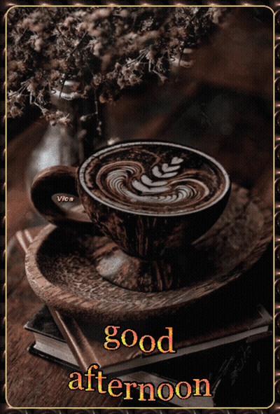 Cup Of Coffee Saying Good Afternoon GIF