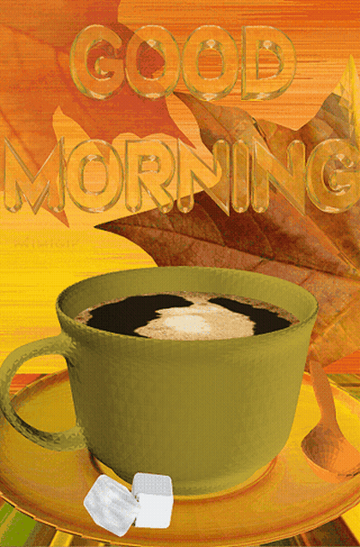 Cup Of Coffee Saying Good Morning GIF