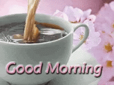 Cup Of Coffee Saying Good Morning GIF