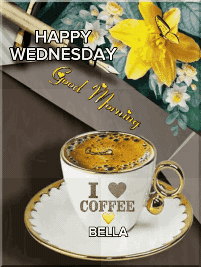 Cup Of Coffee Saying I Love Coffee Bella GIF