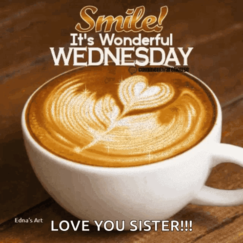 Cup Of Coffee Smile It's Wonderful Wednesday GIF