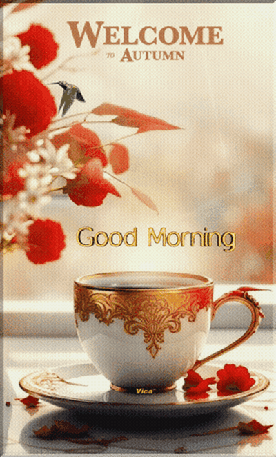 Cup Of Coffee Welcome To Autumn Good Morning GIF