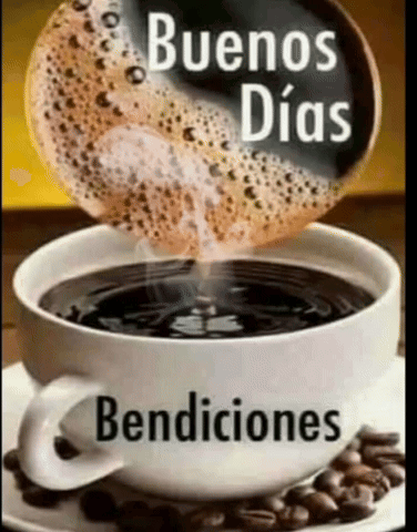 Cup Of Coffee With Buenos Dias Bendiciones GIF