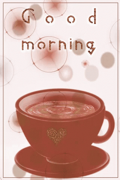 Cup Of Coffee With Good Morning GIF