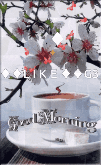 Cup Of Coffee With Good Morning GIF