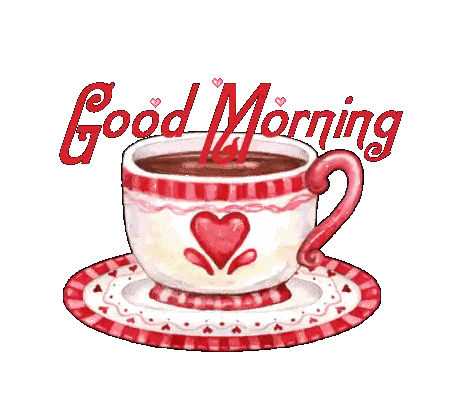Cup Of Coffee With Good Morning Sticker