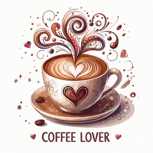 Cup Of Coffee With Heart Coffee Lover GIF
