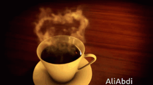 Cup Of Coffee With Steam And Aliabdi GIF