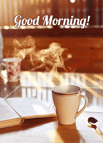 Cup Of Coffee With Steam Good Morning GIF