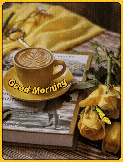 Cup Of Steaming Coffee On Window Sill GIF