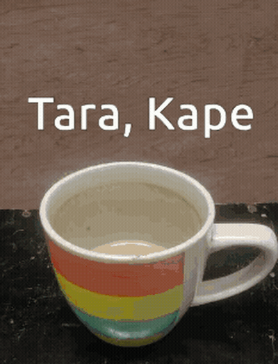 Cup Of Tara Kape On Black Table GIF