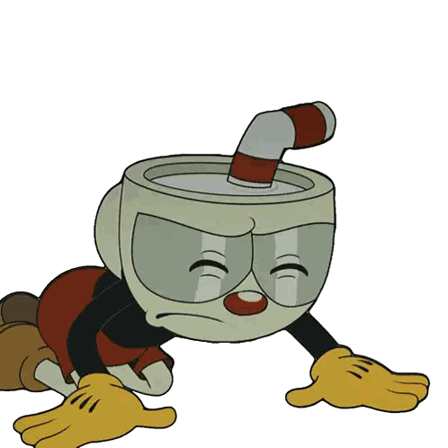 Cup On Head Crawling Sticker