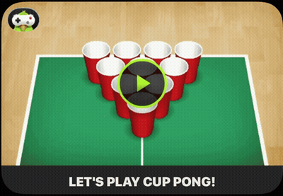 Cup Pong Video Game Screenshot GIF