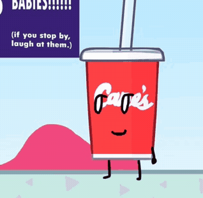 Cup Saying Cage 'S With Straw GIF