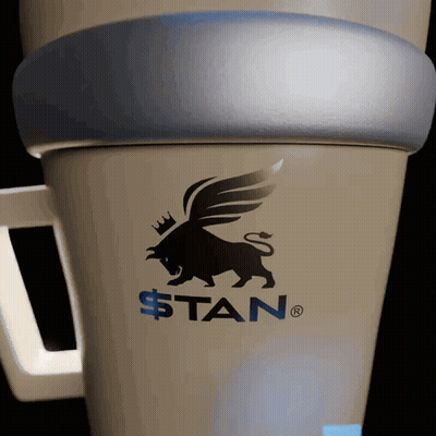 Cup With Lion Saying Stan GIF