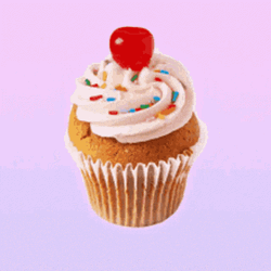 Cupcake Berry Topper GIF