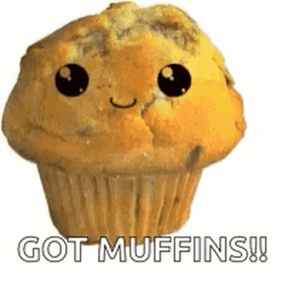 Cupcake Face Saying Got Muffins GIF