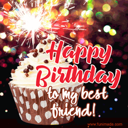 Cupcake Happy Birthday My Friend GIF