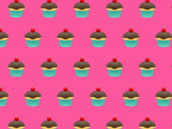 Cupcake Pattern Background