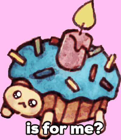 Cupcake With Candle Saying Is For Me GIF