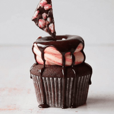 Cupcake With Chocolate on Top