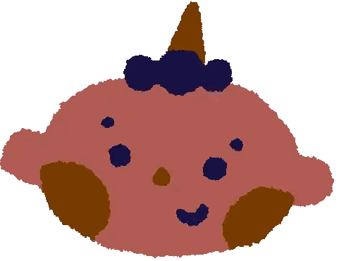 Cupcake With Cone Top Sticker