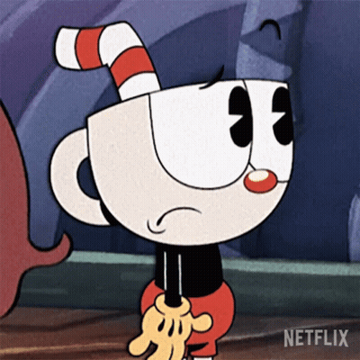 Cuphead Holding Stick GIF