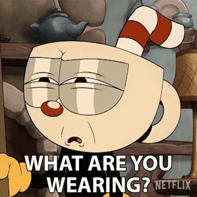Cuphead Saying What Are You Wearing Netflix GIF