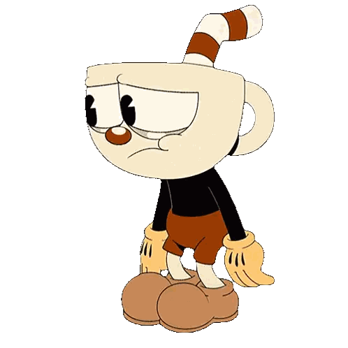 Cuphead With Striped Hat Sticker