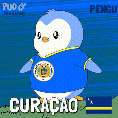 Curaçao Penguin In Blue Shirt GIF